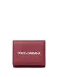 Dolce & Gabbana Red Leather Mini Wallet with Logo – Siebentaschen