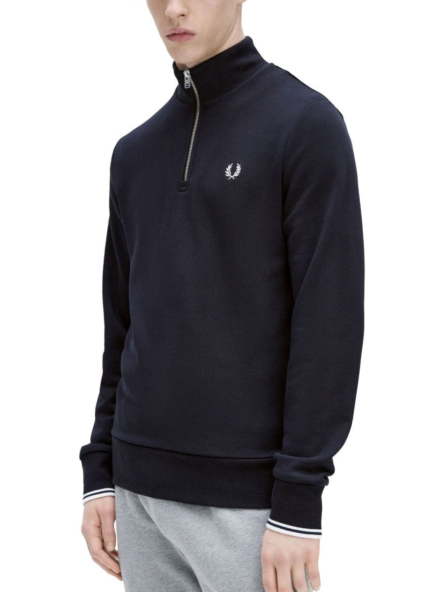 FRED PERRY HALF ZIPPER SWEATSHIRT