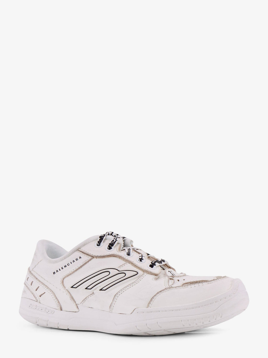 Balenciaga Hamptons Worn-Out leather low-top sneakers