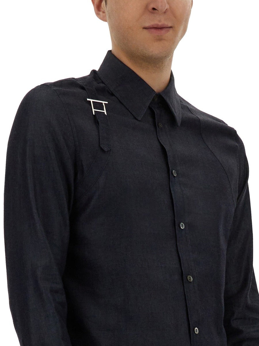 Alexander Mcqueen HARNESS SHIRT WITH T BUCKLE