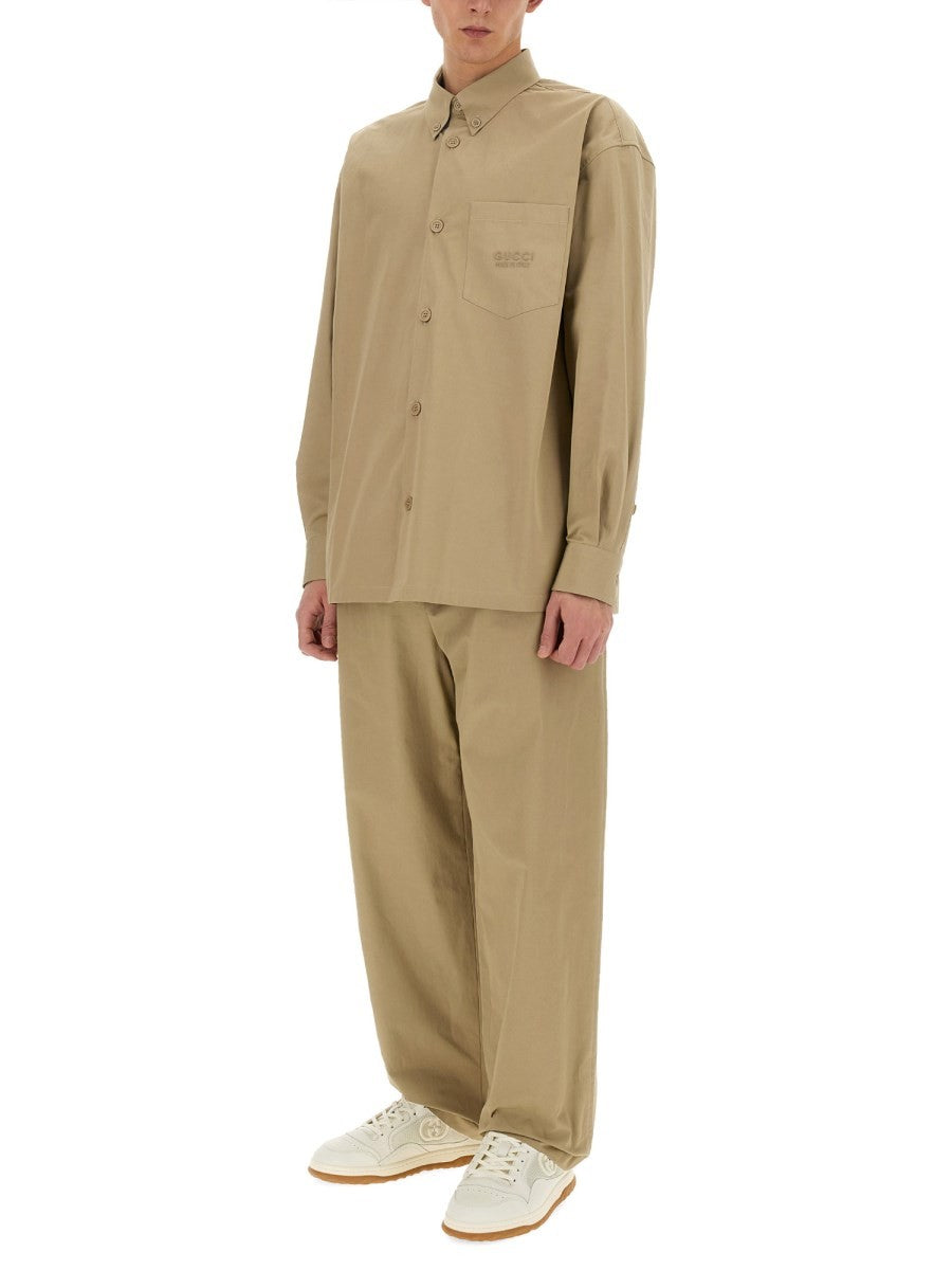 Gucci HEAVY COTTON POPLIN PANTS