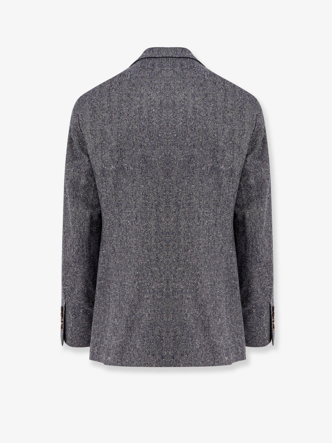 Brunello Cucinelli Herringbone wool and cashmere blazer