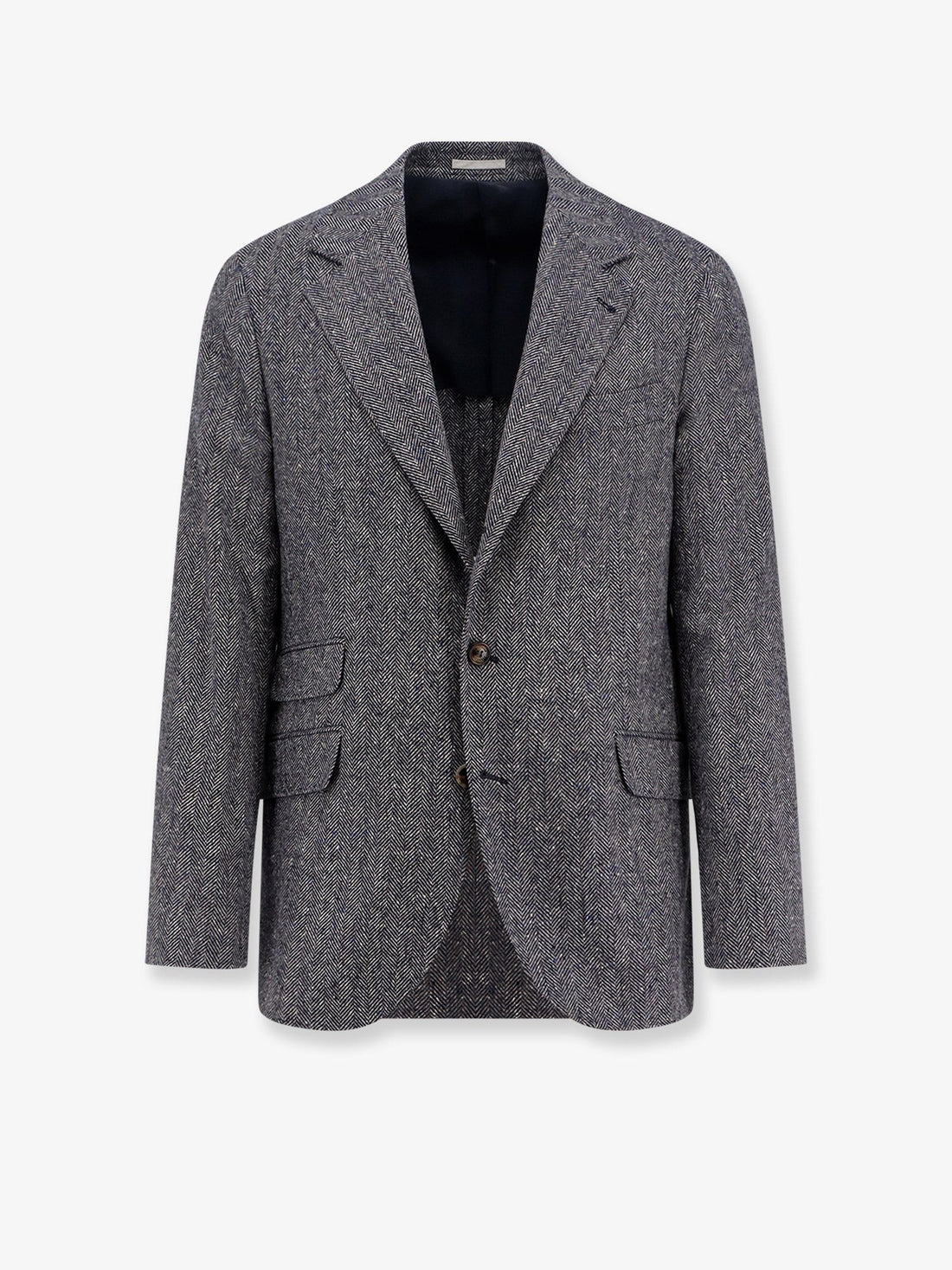 Brunello Cucinelli Herringbone wool and cashmere blazer