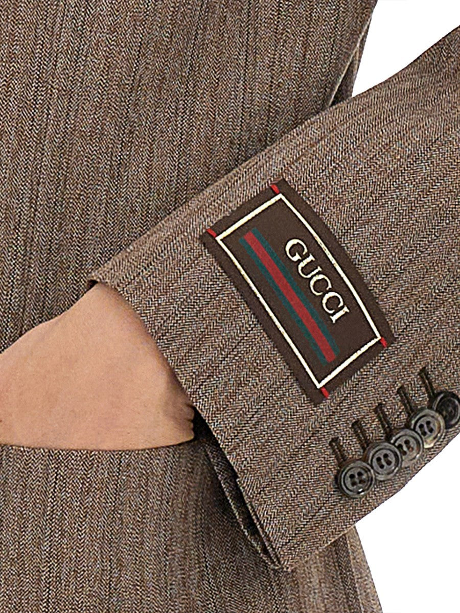 Gucci HERRINGBONE WOOL JACKET