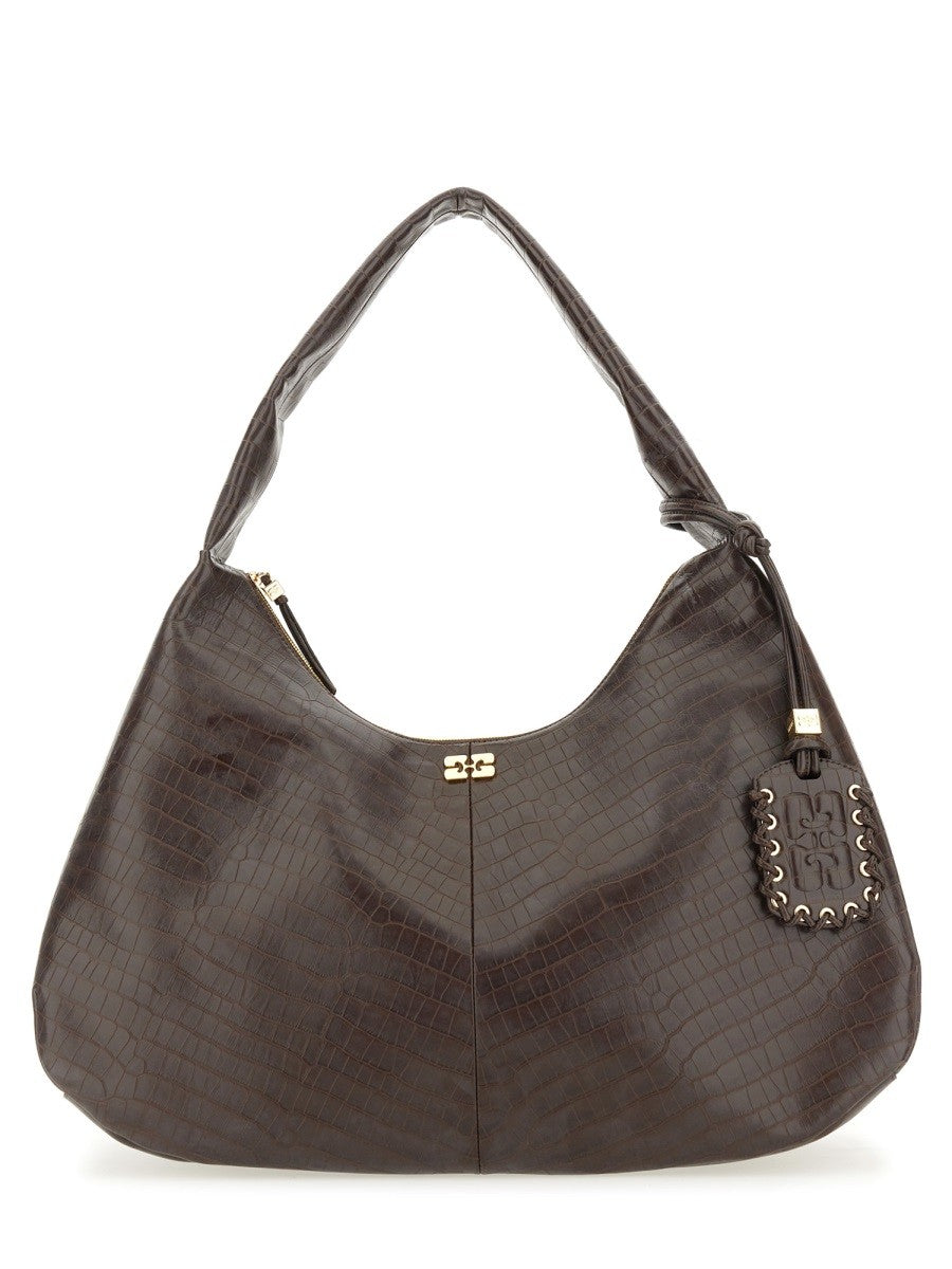 GANNI HOBO BAG "CROCO XXL"