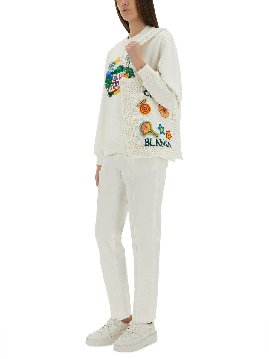 CASABLANCA HOME BEACH WAVE SWEATSHIRT