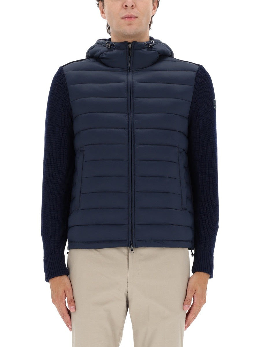 COLMAR ORIGINALS HOODED JACKET WITH KNITTED SLEEVES