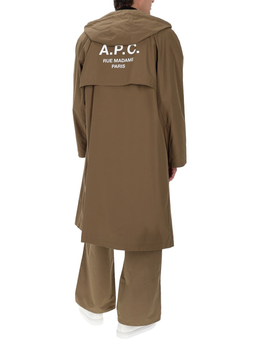 A.P.C. HOODED TRENCH COAT