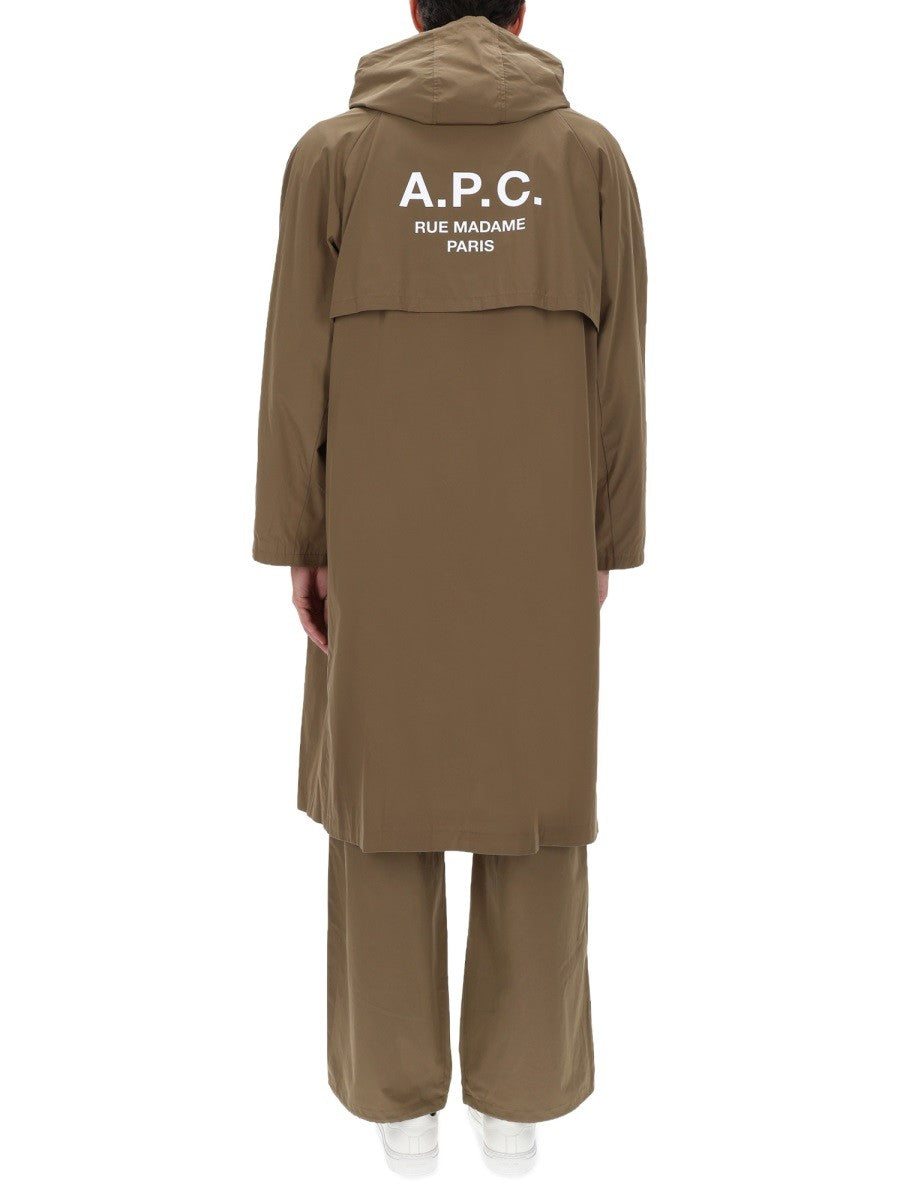 A.P.C. HOODED TRENCH COAT