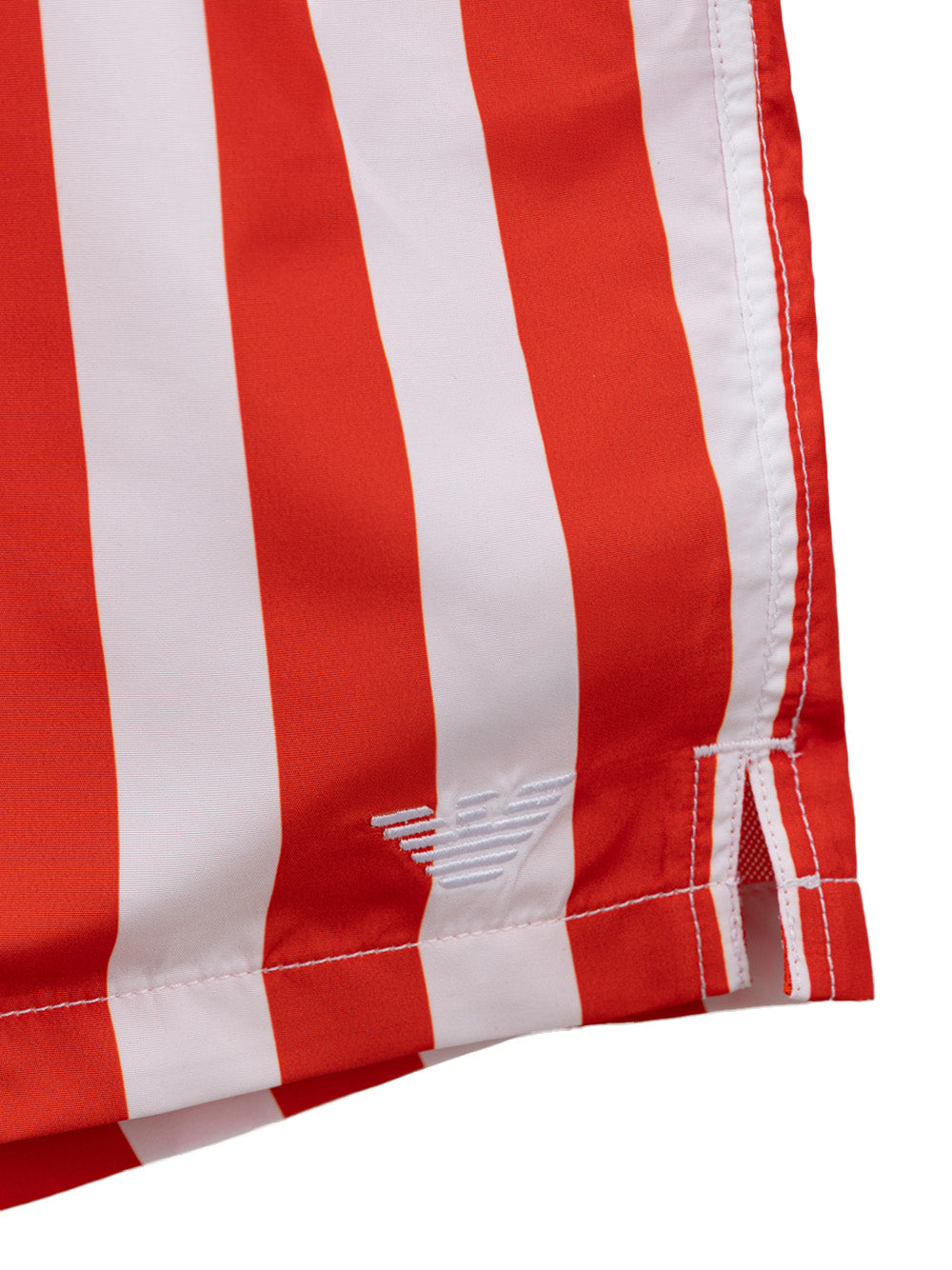 Emporio Armani Men's Red and White Stripe Swim Shorts – Siebentaschen