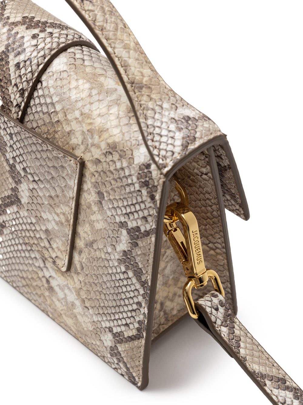 Jacquemus Le Grand Bambino Bag in Beige Reptile-Effect Leather – Siebentaschen