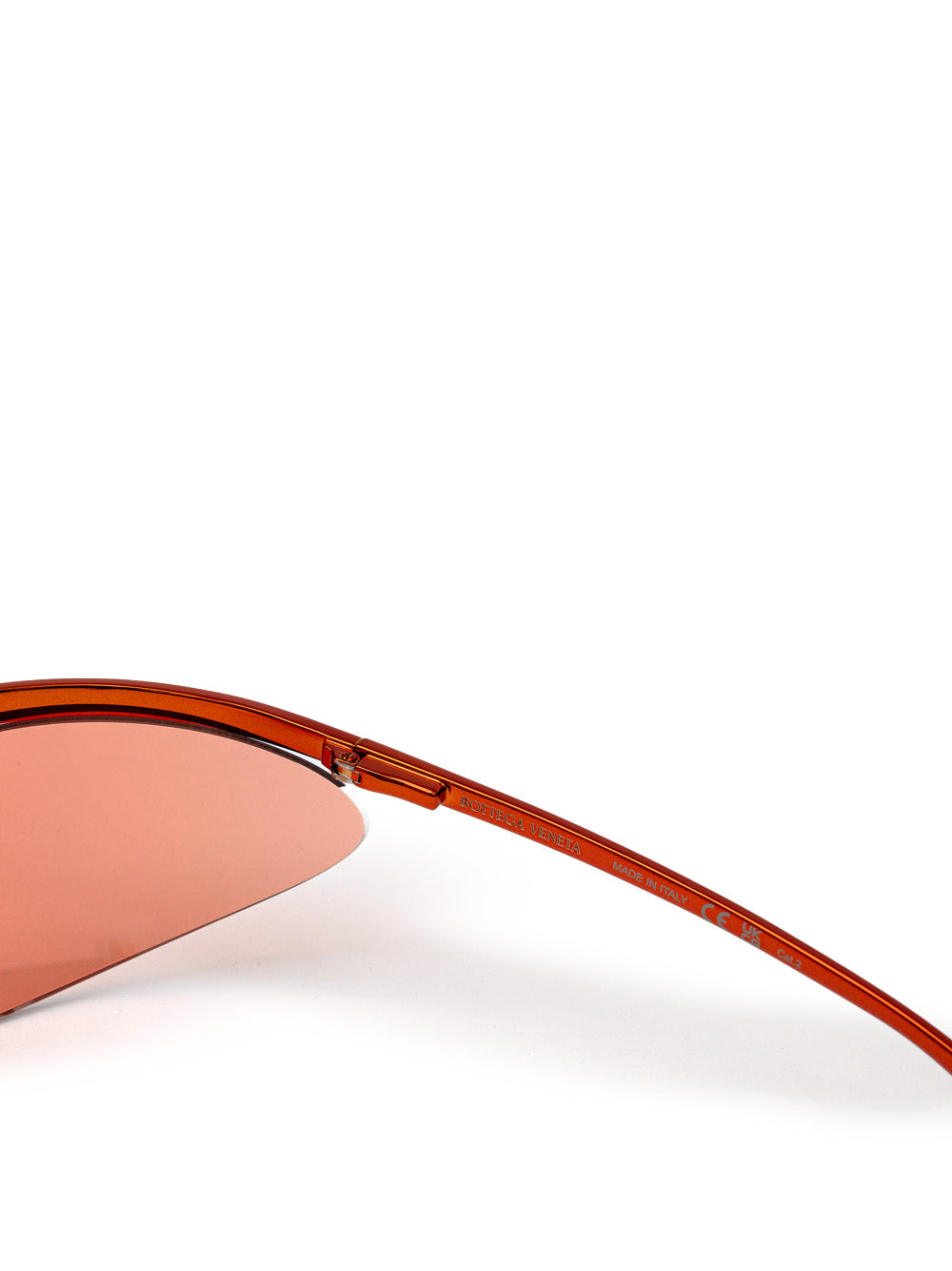 Bottega Veneta Orange Metal Sporty Mirrored Sunglasses – Siebentaschen