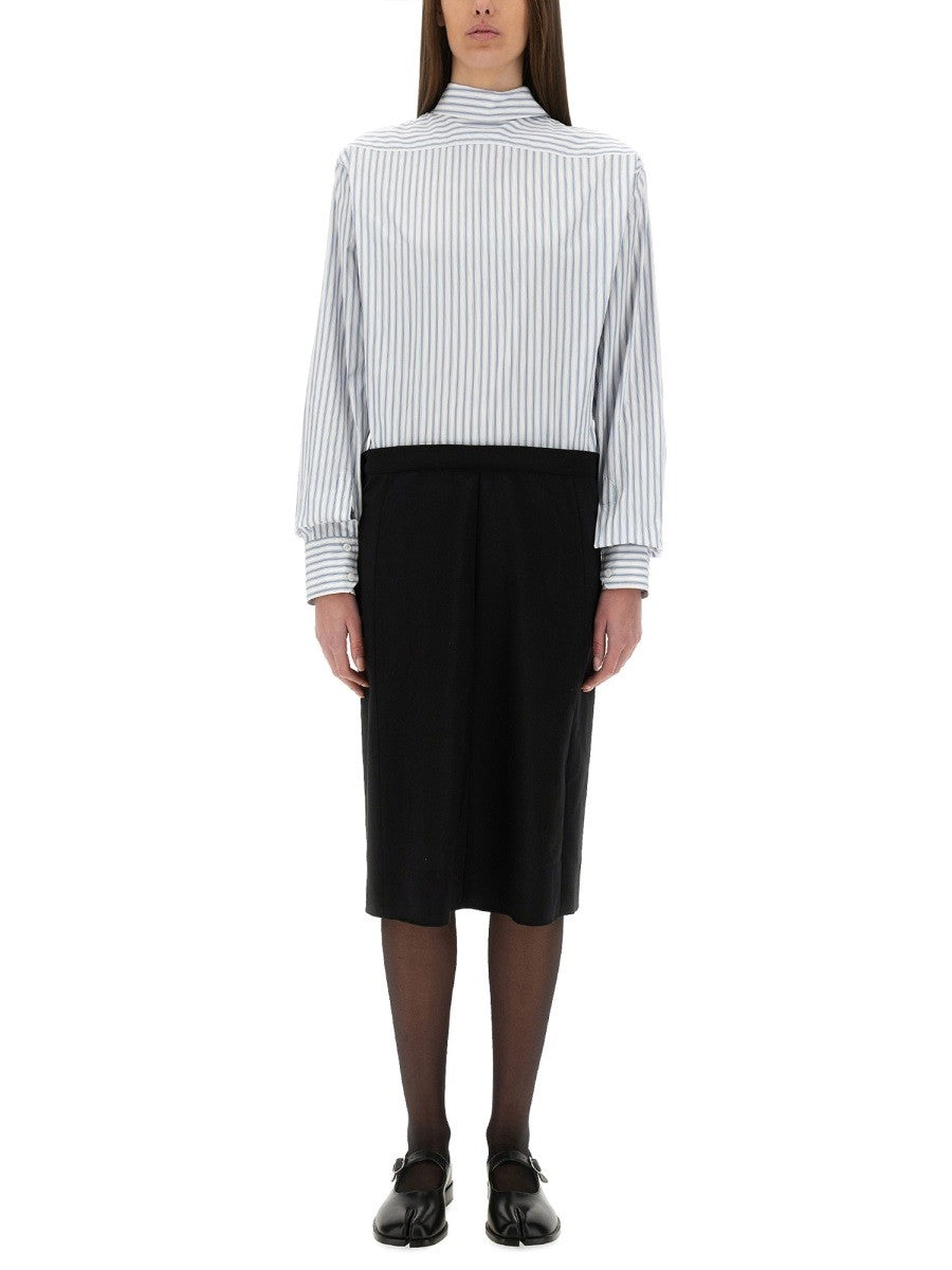 Maison Margiela INVERTED STRIPED DRESS-SHIRT