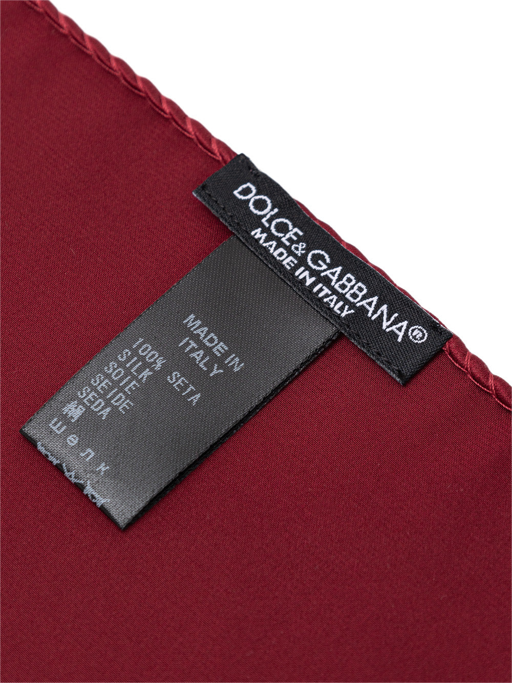 Dolce & Gabbana Bordeaux Silk Clutch