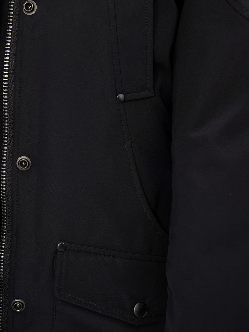 Moose Knuckles Hooded Field Jacket in Black