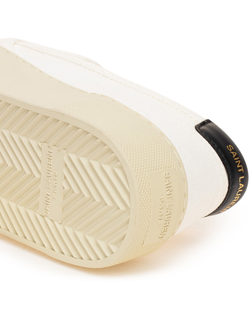 White Canvas Slip-On Saint Laurent