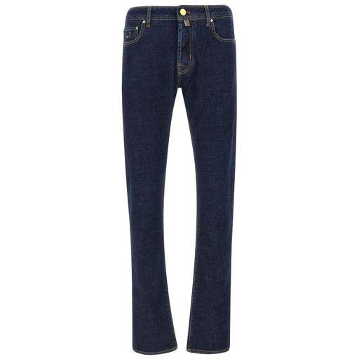 Jacob Cohën Bard Jeans in dark blue denim with classic five-pocket style and gold button detail