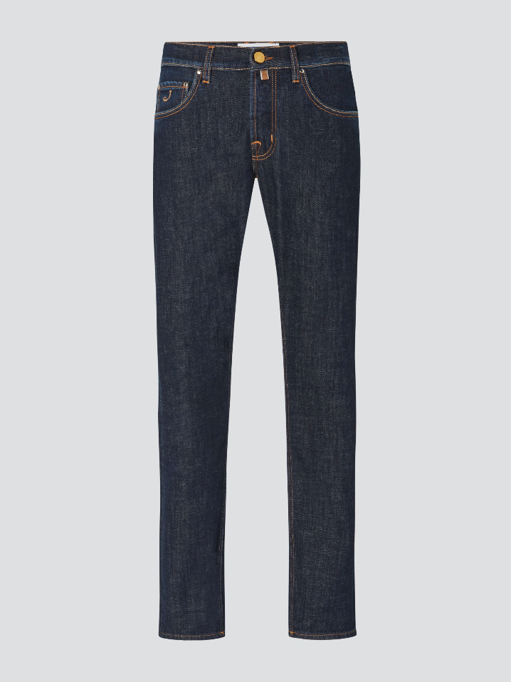Jacob Cohen Nick Slim jeans for men in dark blue denim with classic five-pocket design