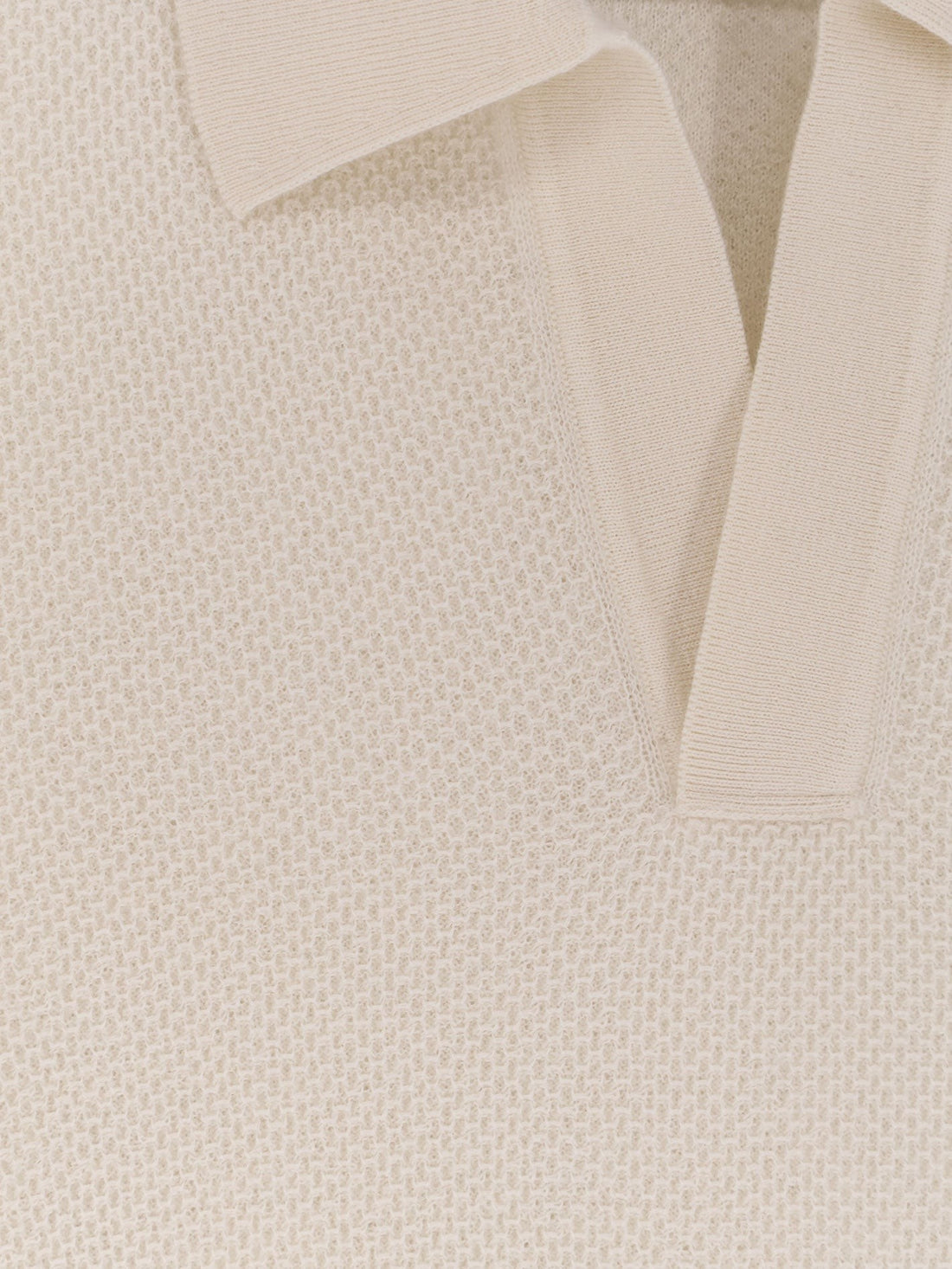 Zegna Jacquard cashmere polo sweater