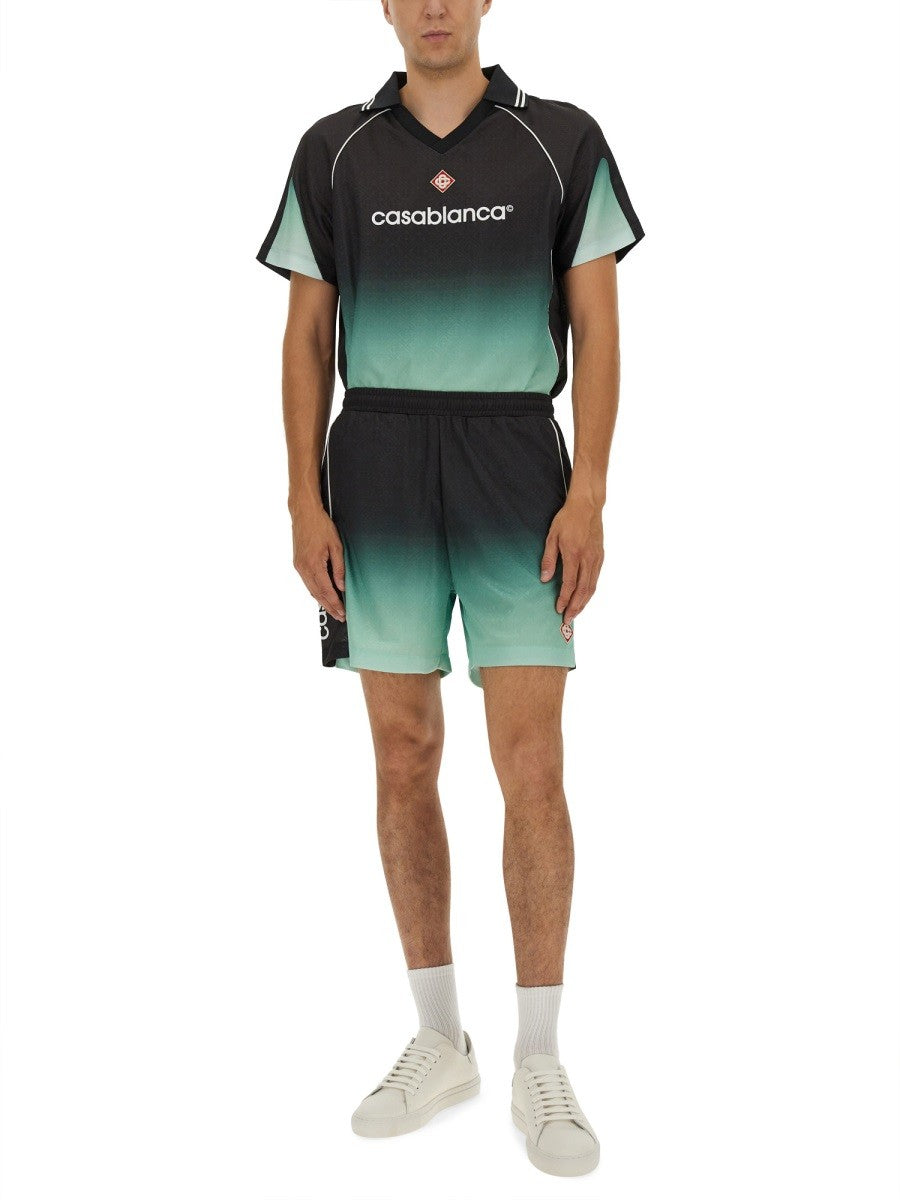 CASABLANCA JACQUARD FOOTBALL SHORTS
