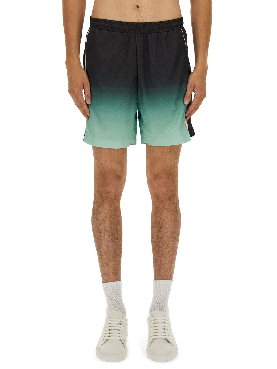 CASABLANCA JACQUARD FOOTBALL SHORTS