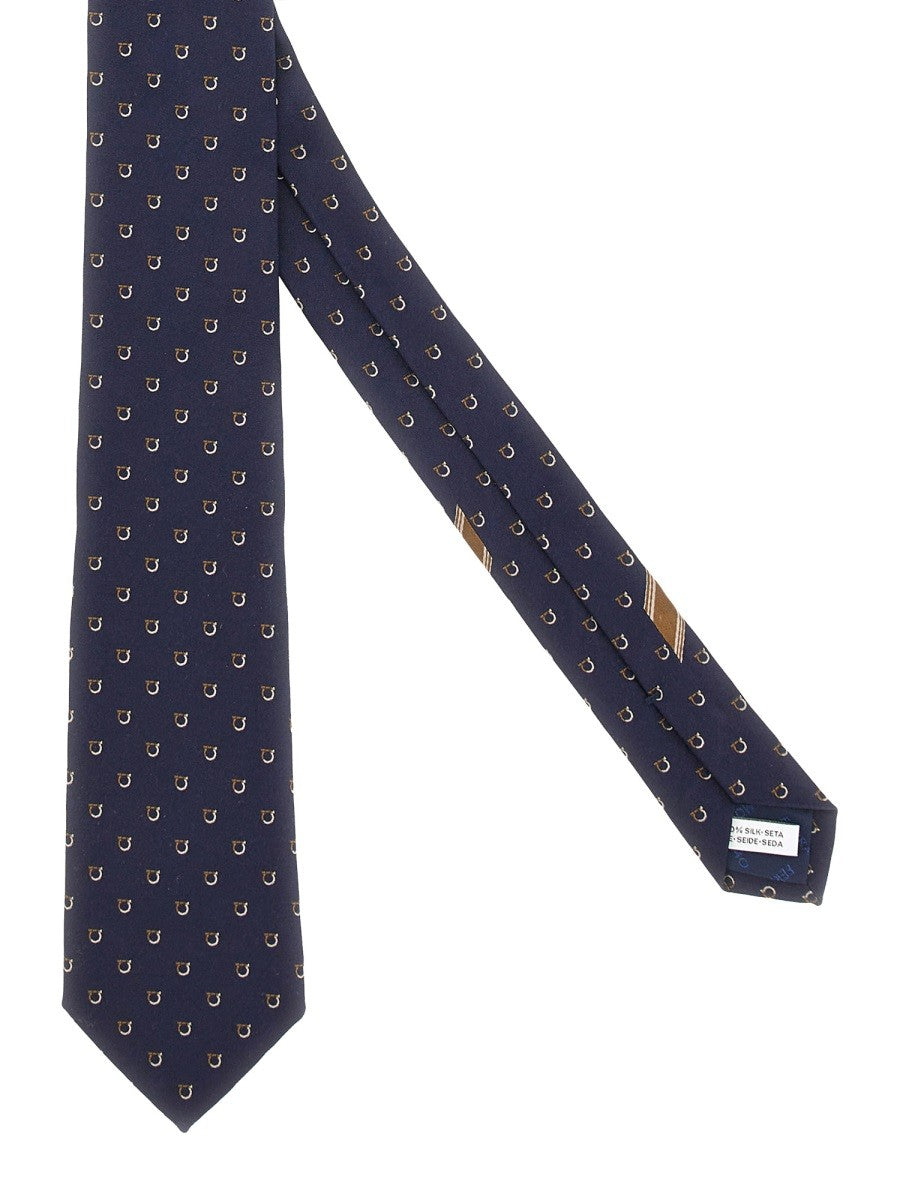 Ferragamo JACQUARD "GANCINI" TIE