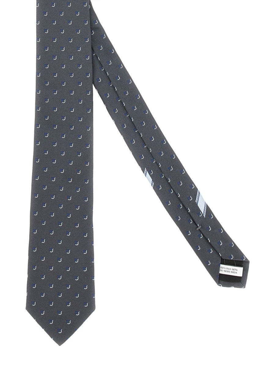 Ferragamo JACQUARD "GANCINI" TIE