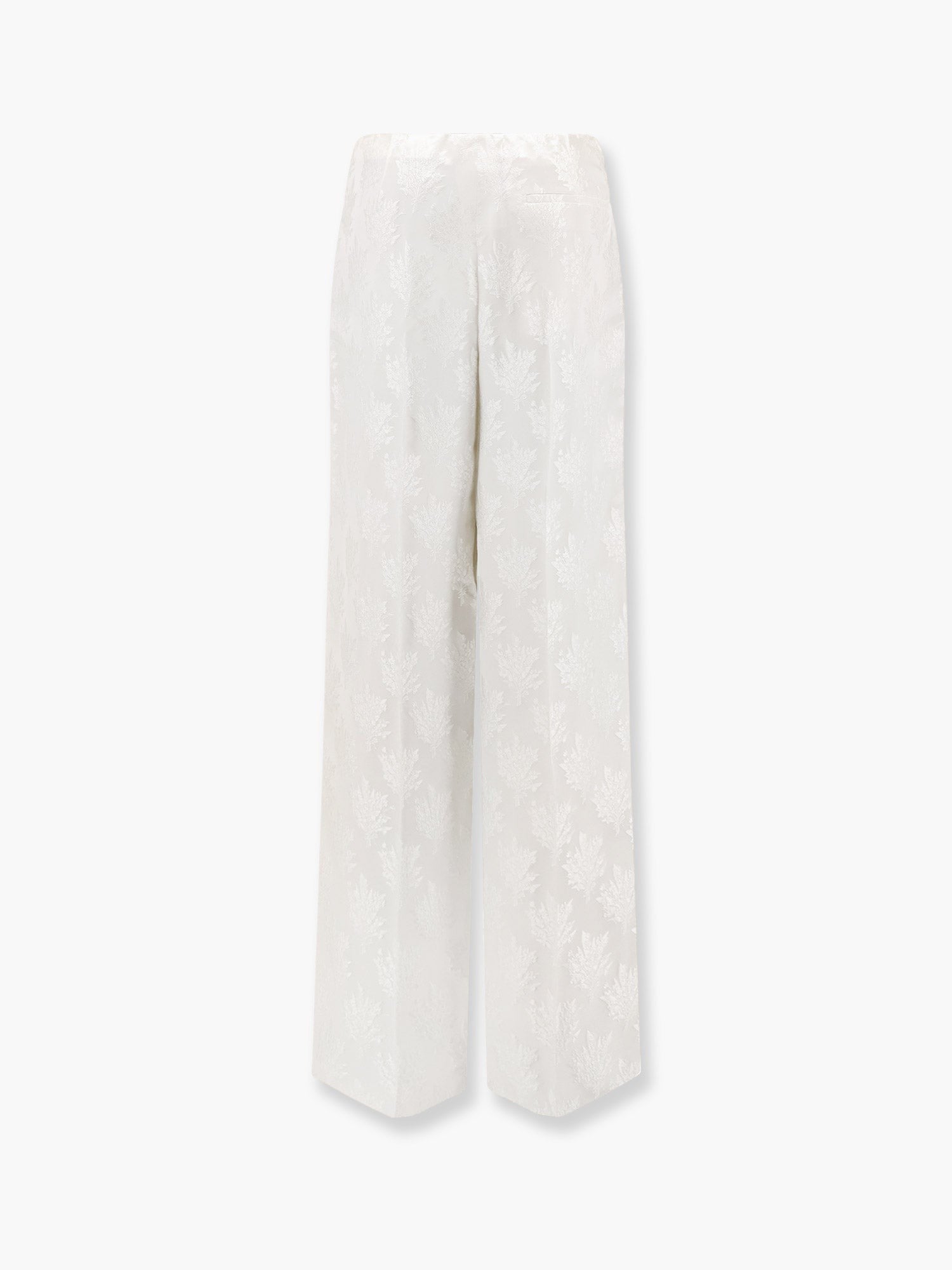 Fendi Jacquard silk trouser with floral motif