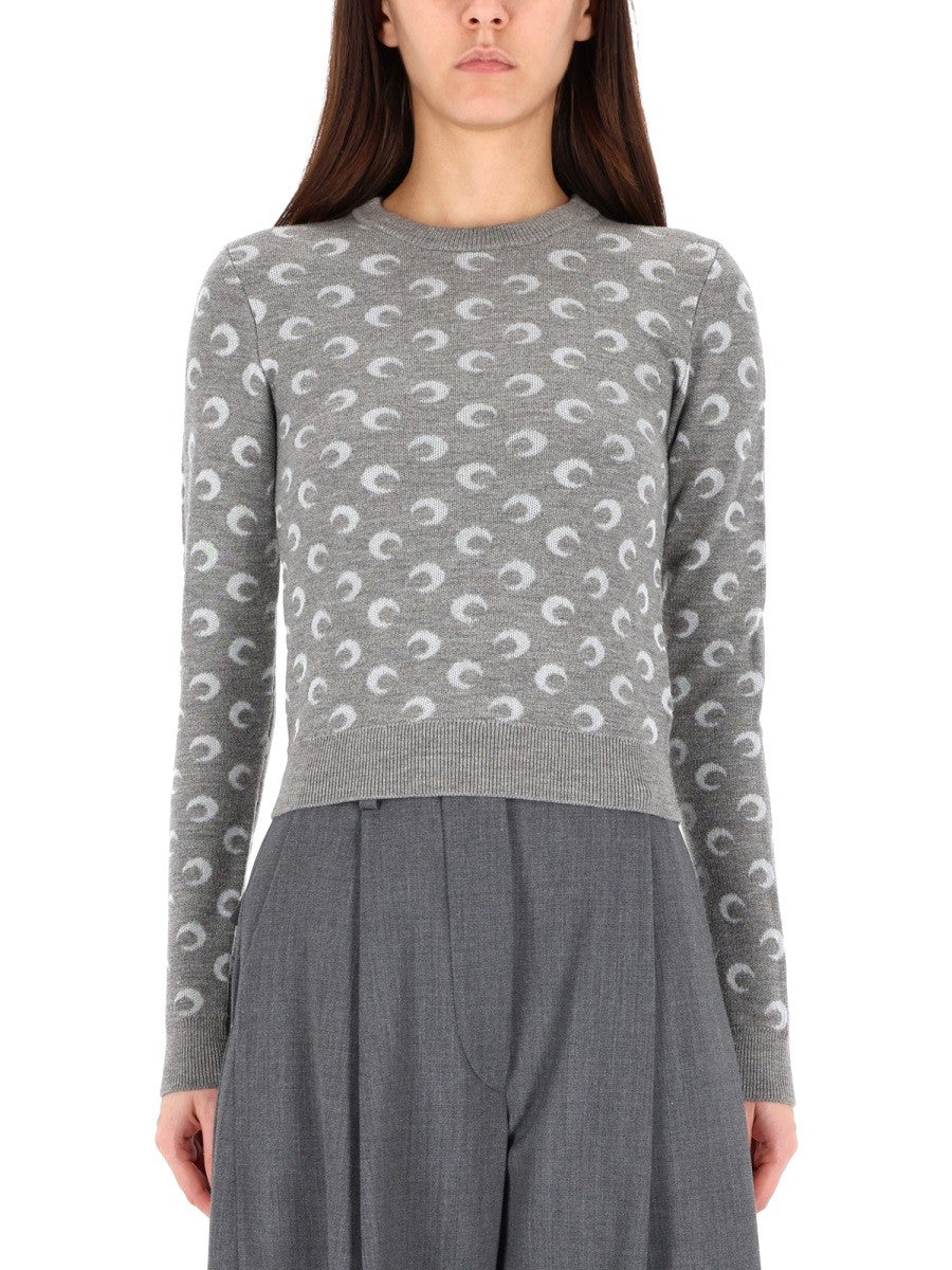 MARINE SERRE JACQUARD SWEATER "MOON"