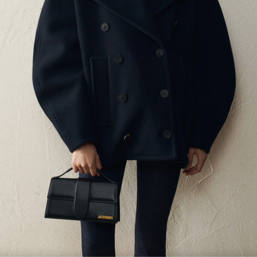 Jacquemus Le Grand Bambino Black Cross Body Ba, Gold Logo