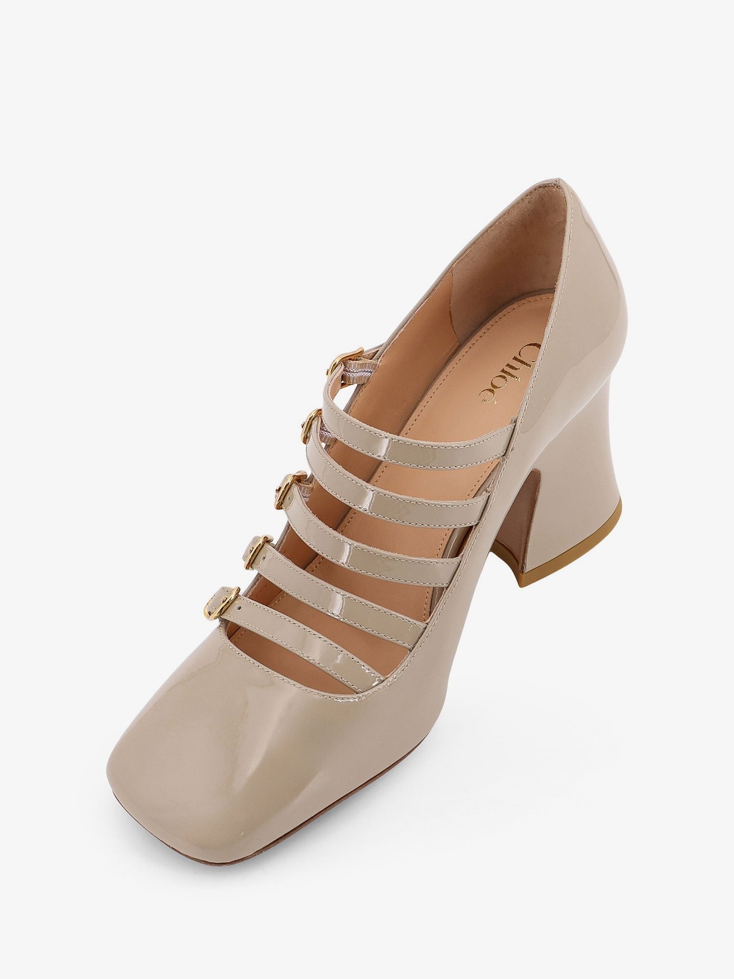 CHLOE' Janis patent leather decolleté