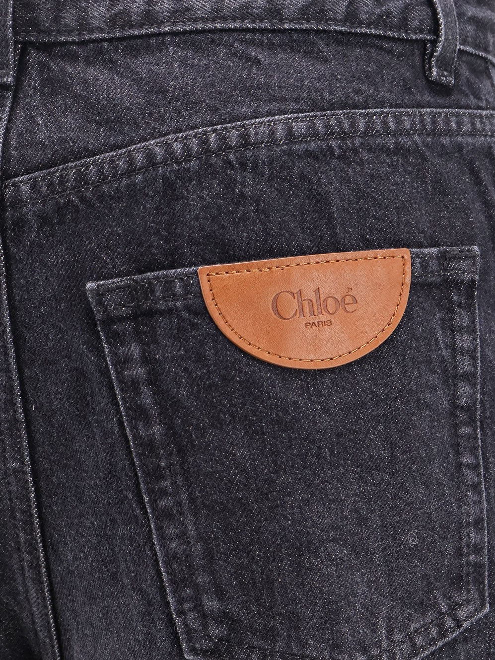 CHLOE' Jeans with iconic leather logo tag