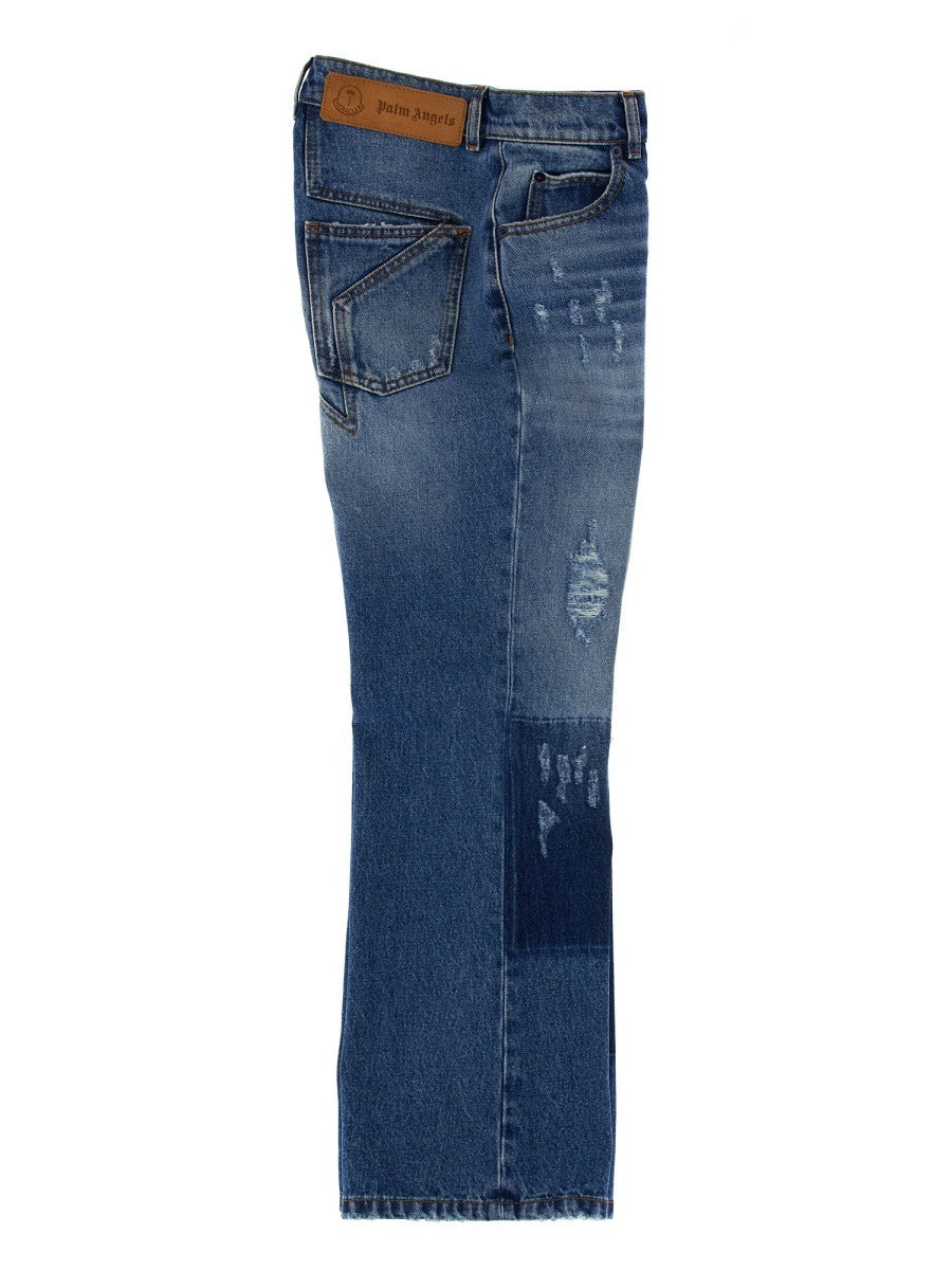 MONCLER GENIUS JEANS WITH STAR INLAYS 8 MONCLER PALM ANGELS