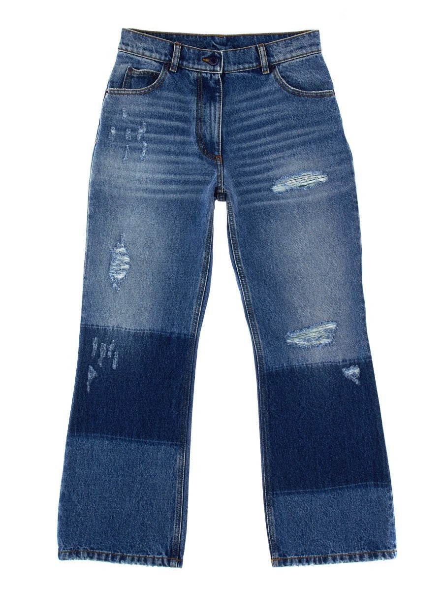 MONCLER GENIUS JEANS WITH STAR INLAYS 8 MONCLER PALM ANGELS