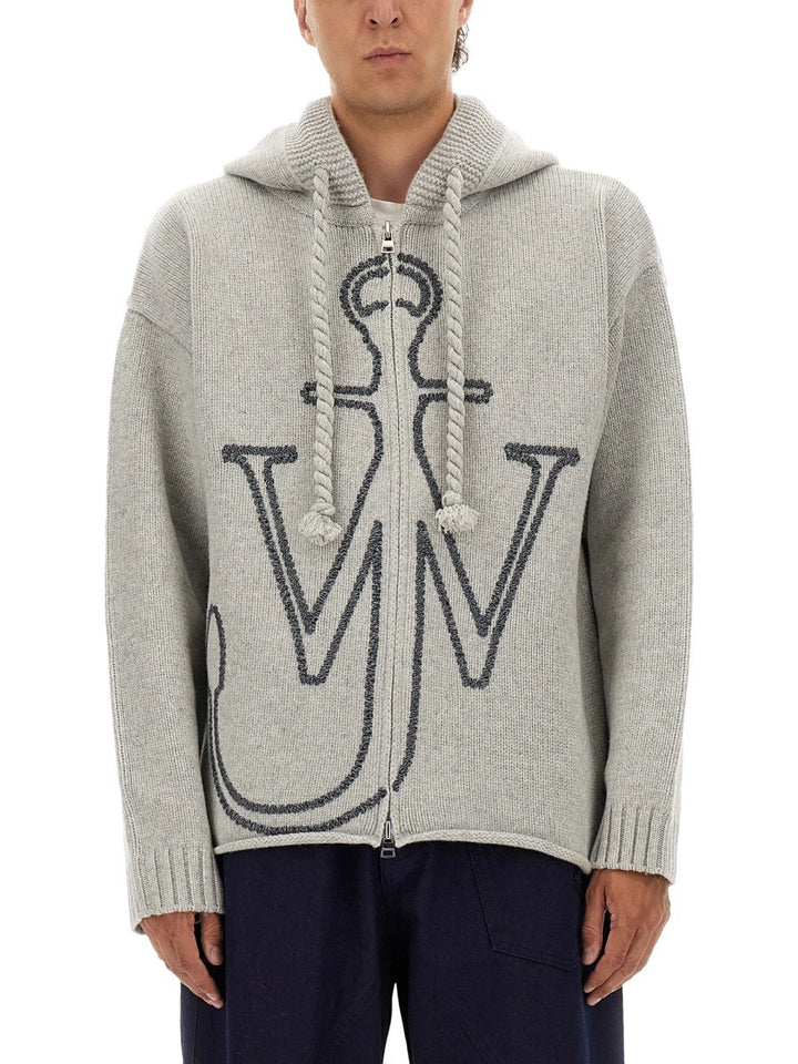 jw anderson JERSEY WITH ANCHOR EMBROIDERY