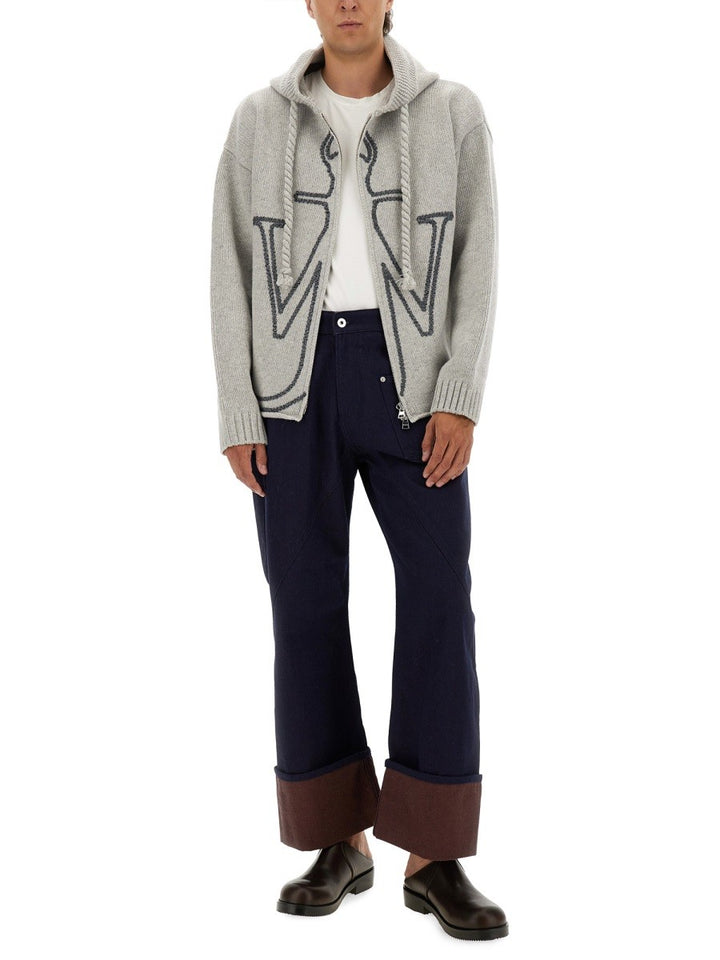 jw anderson JERSEY WITH ANCHOR EMBROIDERY