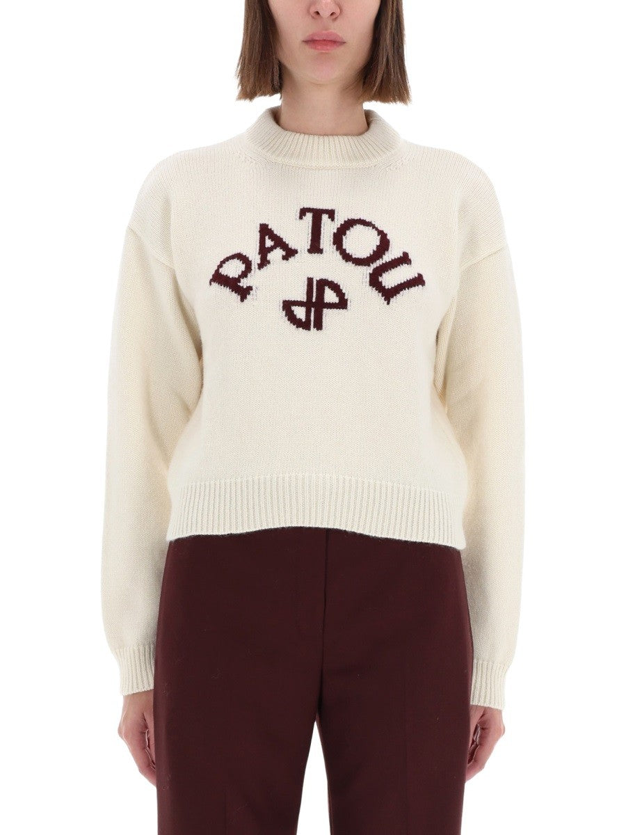 PATOU JERSEY WITH LOGO AND MONOGRAM "JP"