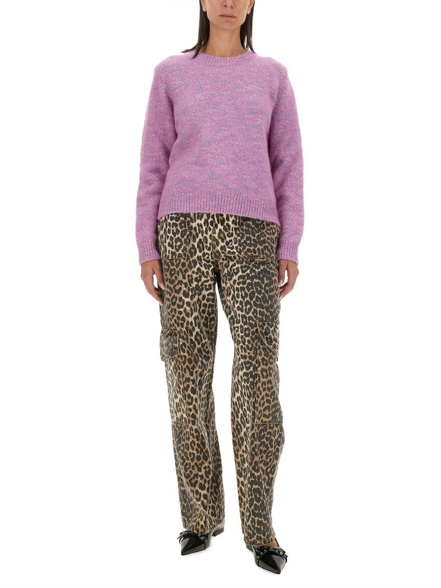 GANNI JERSEY WITH LOGO