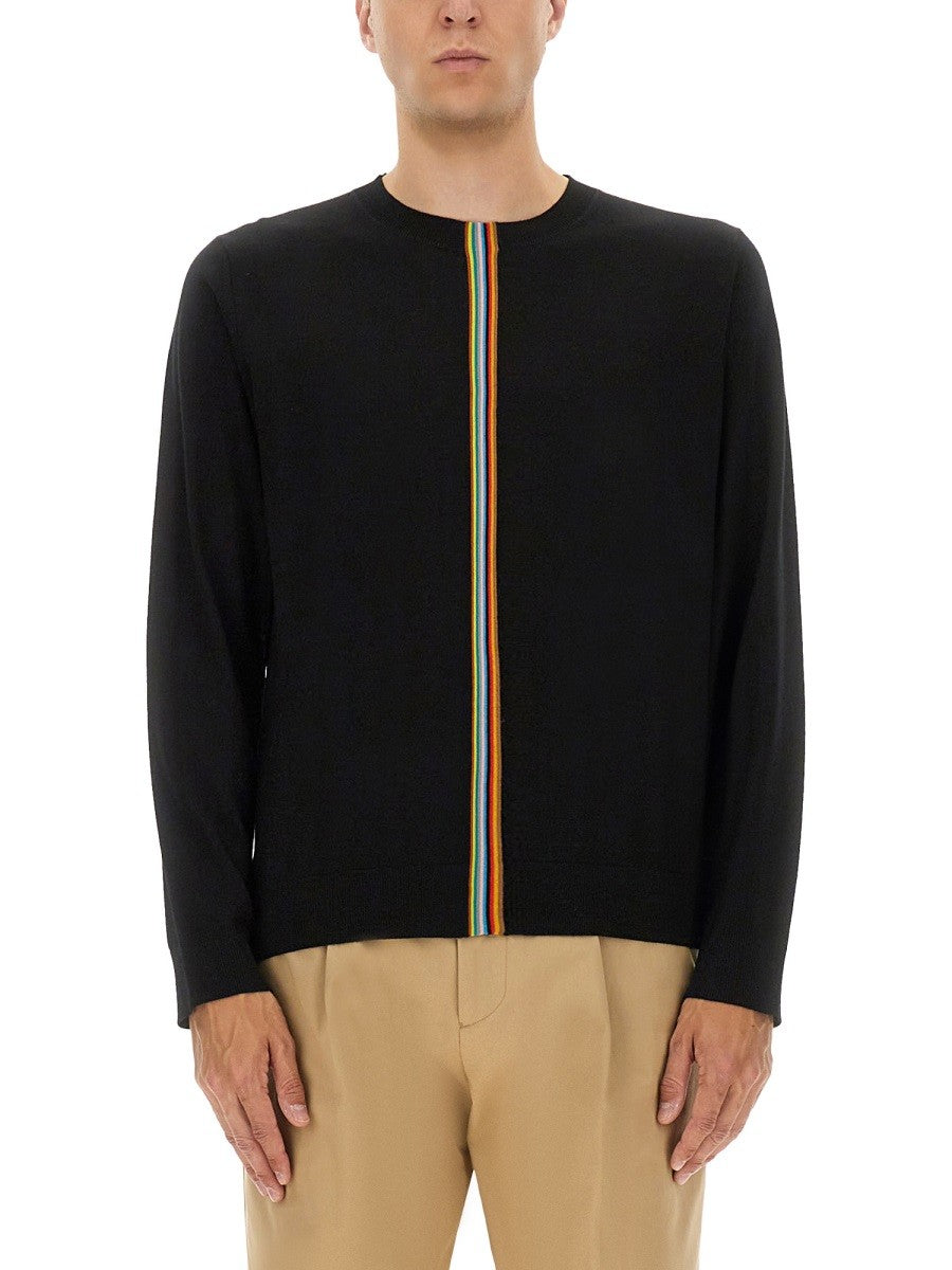 PAUL SMITH JERSEY WITH STRIPED DETAIL