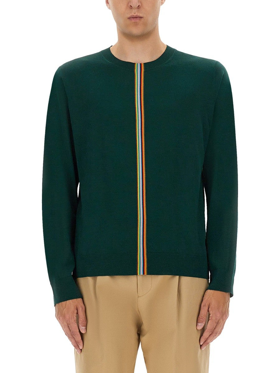 PAUL SMITH JERSEY WITH STRIPED DETAIL