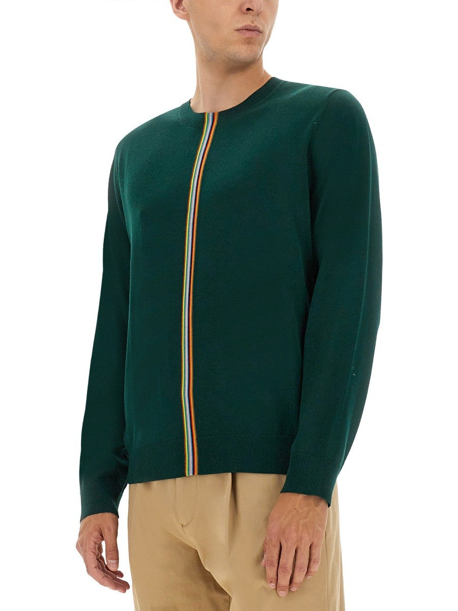 PAUL SMITH JERSEY WITH STRIPED DETAIL