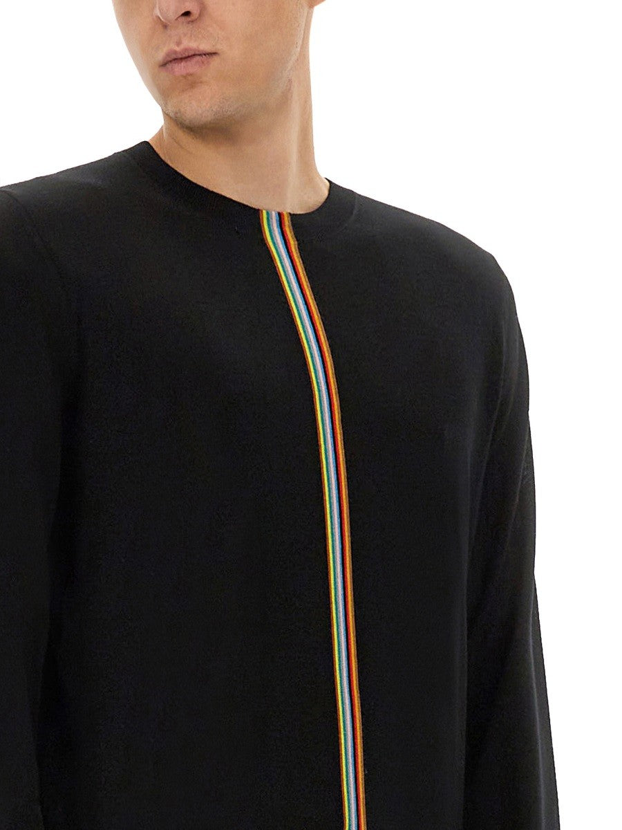 PAUL SMITH JERSEY WITH STRIPED DETAIL