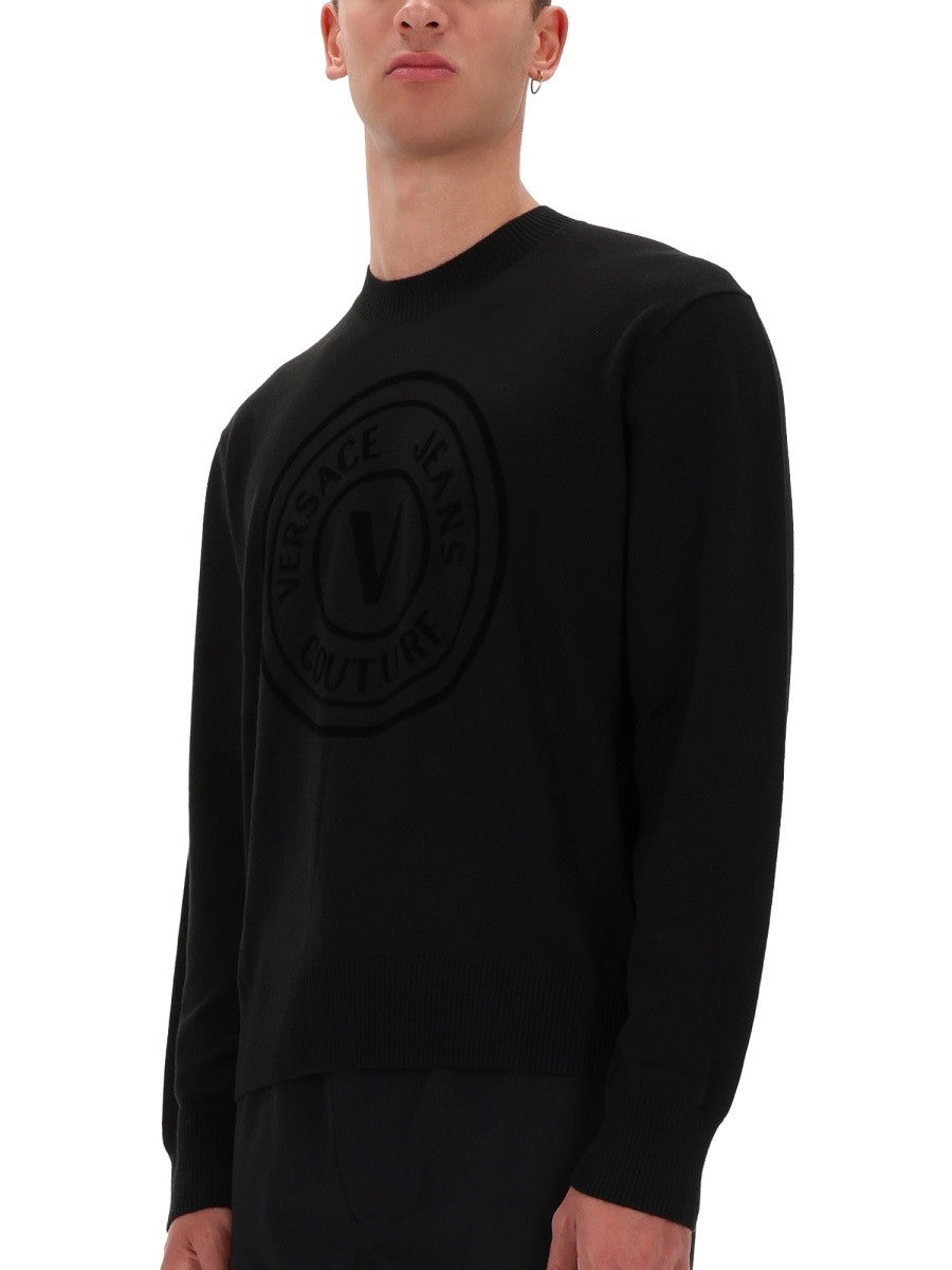 Versace Jeans Couture JERSEY WITH V-EMBLEM