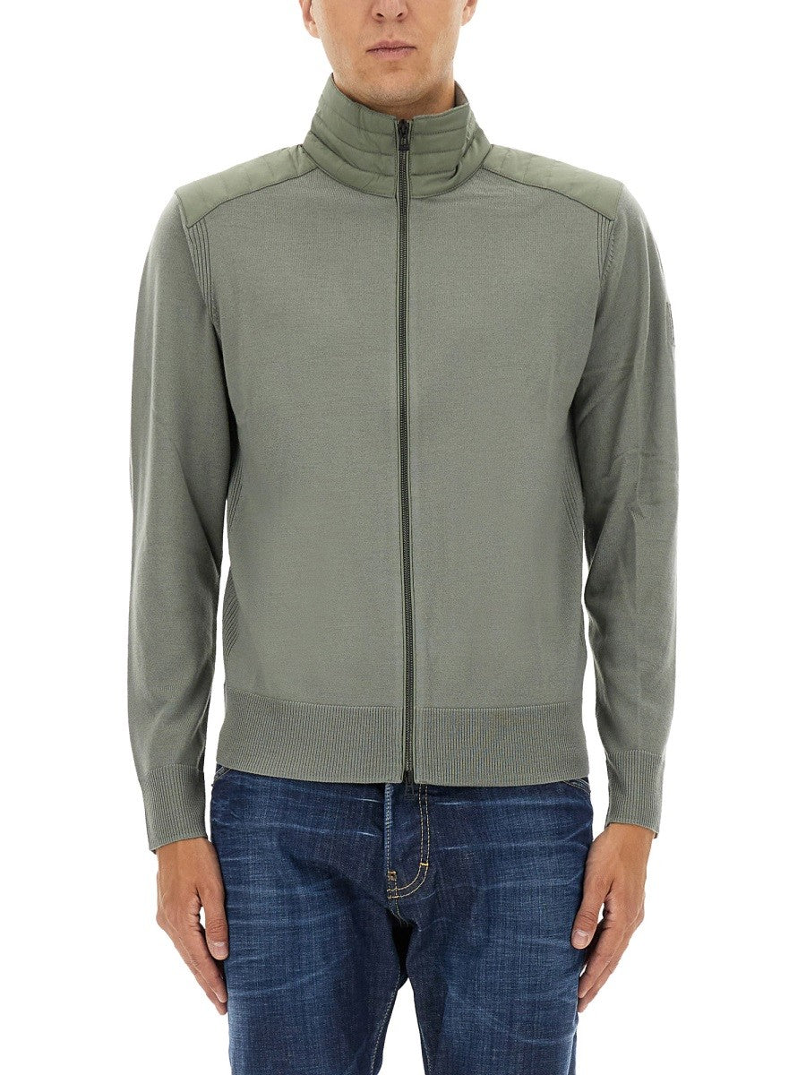 BELSTAFF "KELBY" CARDIGAN WITH ZIPPER