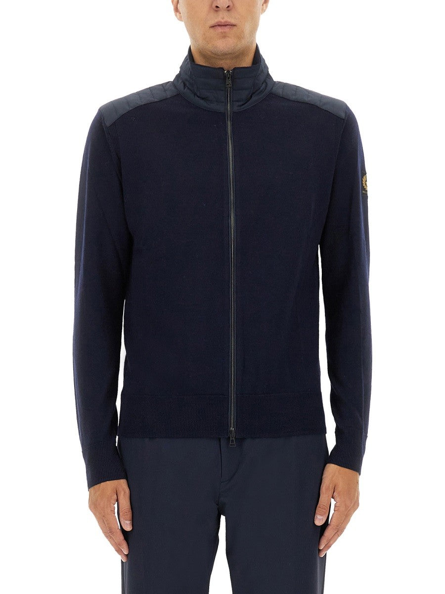 BELSTAFF "KELBY" CARDIGAN WITH ZIPPER