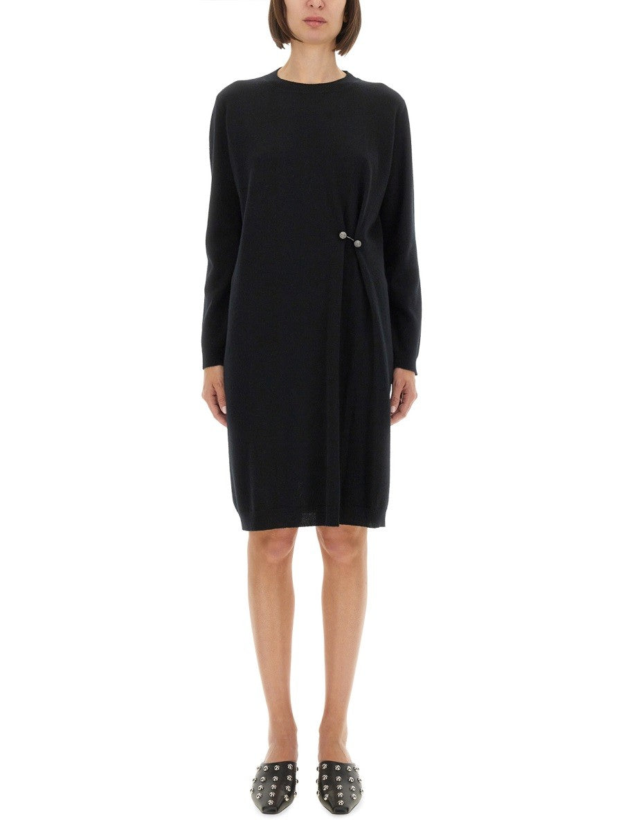 Fabiana Filippi KNIT DRESS WITH BROOCH