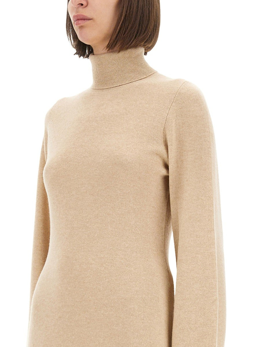 Fabiana Filippi KNIT DRESS WITH LACE HEMLINE