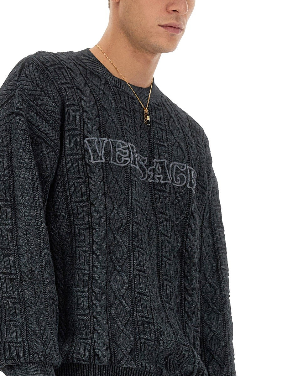 Versace KNIT WITH GREEK BRAID WORK