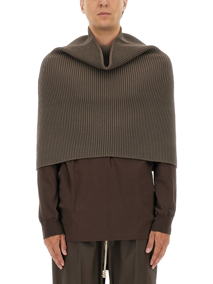 RICK OWENS KNITTED CAPE