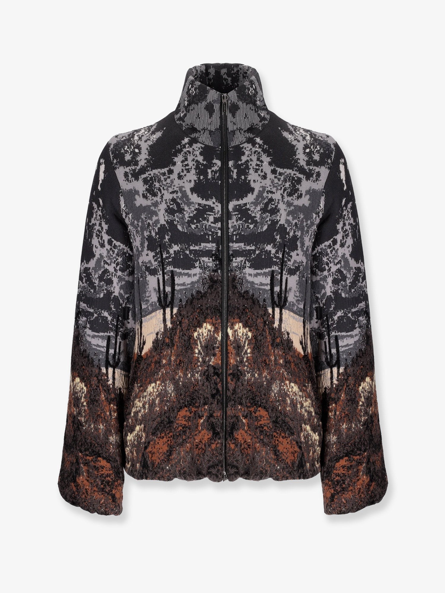 Laneus Knitted cotton and wool jacket